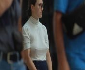 unassuming girl must show her body in public from braless show