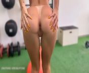Intense sex in the gym! Strong orgasm with sperm dripping down the back from thamanasexphoto comallu sex xvideose sport girl sex
