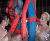 COSPLAY WHORES FUCK BBC IN THE HOT TUB from comic books
