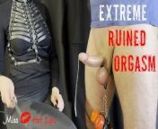 Can you cum with weights on your balls? Extreme ruined spanking orgasm for naughty dick from hot lips