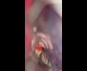 Inside view of guy cumming in fleshlight from internal camera sex